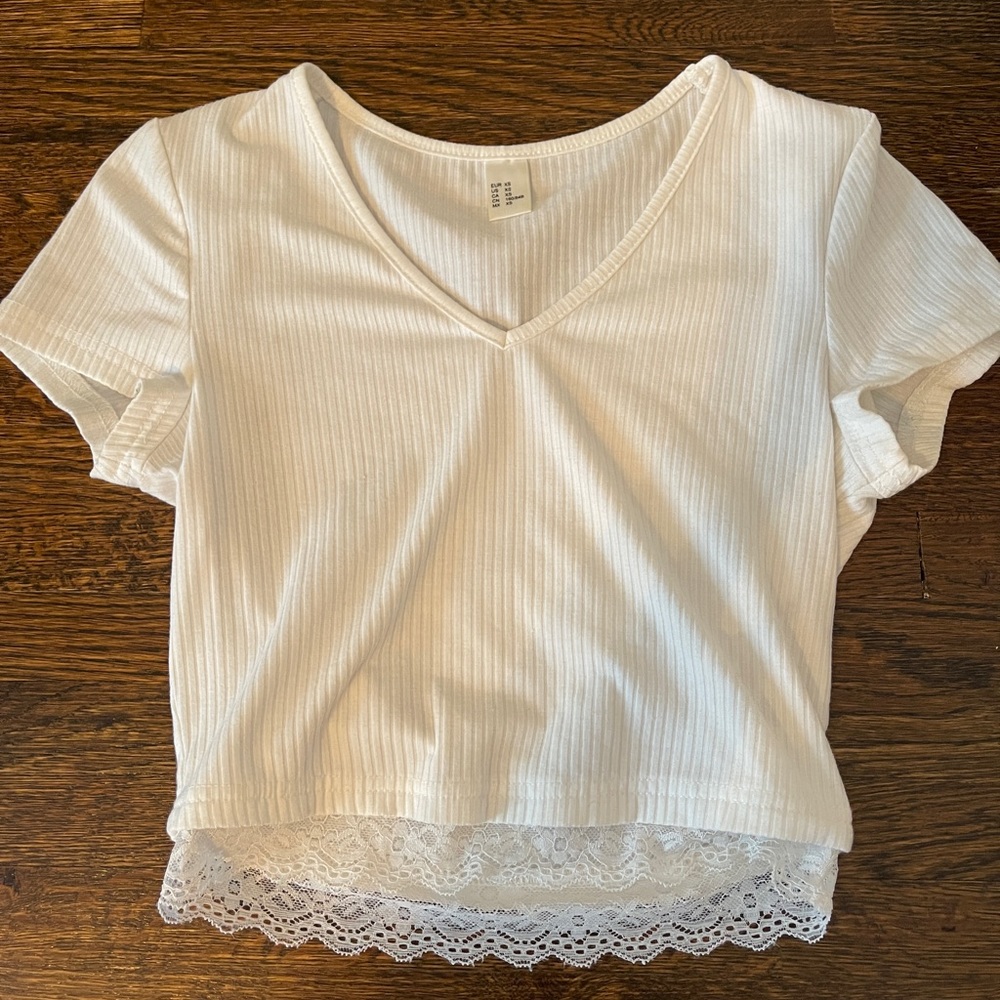 SHEIN white crop top